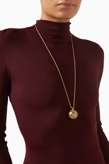 1980s Vintage Swarovski Crystal Ball Pendant Necklace