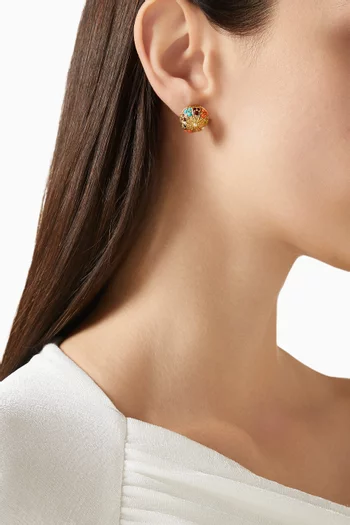 1980s Vintage Colourful Earrings