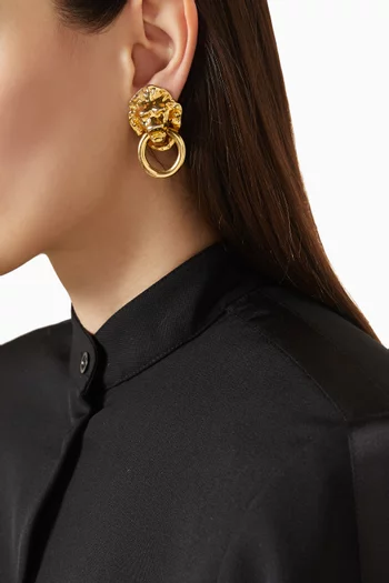 1990s Vintage Door Knocker Clip-on Earrings