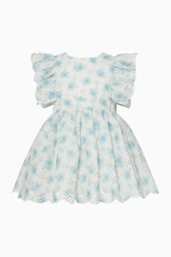 فستان آني قصير بنقشة زهور