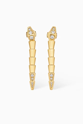 Serpenti Viper Earrings in 18kt Yellow Gold