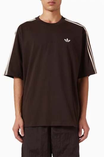 Oversized 3-stripe T-shirt in Cotton