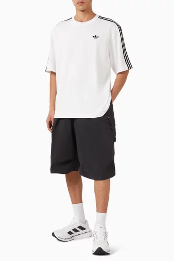 Oversized 3-stripe T-shirt in Cotton