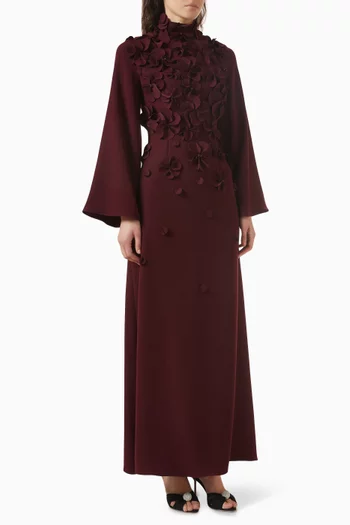 3D Floral Appliqué Dress