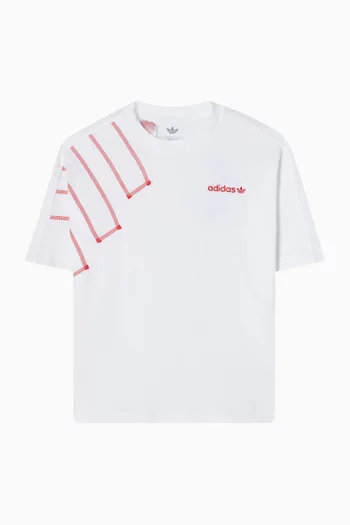 تي شيرت بشعار الماركة قطن جيرسيه