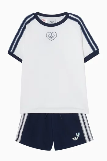 طقم تي شيرت وشورت قطن أديداس × ديزني