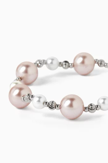 Belle Blush Pearl Bracelet in Sterling Silver