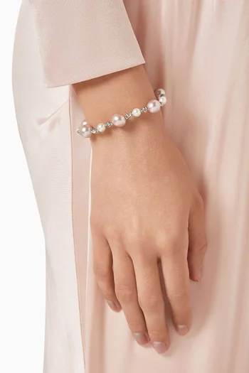 Belle Blush Pearl Bracelet in Sterling Silver