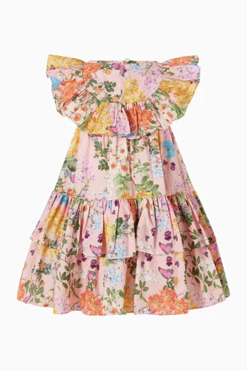 Floriane Papillon Dress in Cotton-sateen