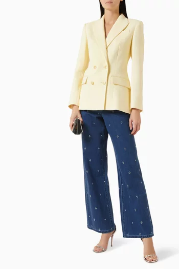 Vilellow Double-breasted Blazer