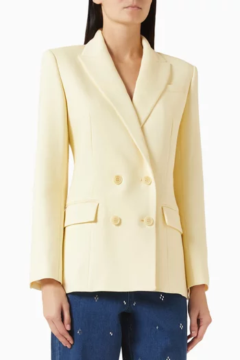 Vilellow Double-breasted Blazer