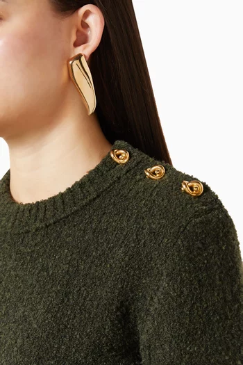 Large Prisma Earrings in 18kt Gold-plated Silver