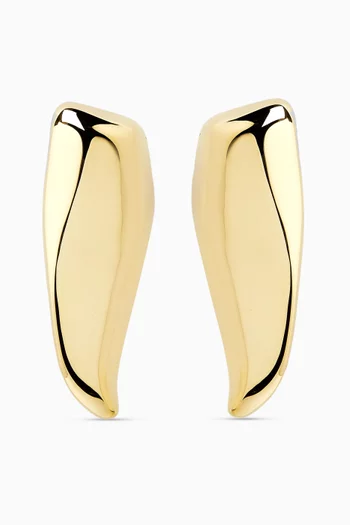 Large Prisma Earrings in 18kt Gold-plated Silver