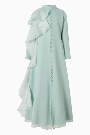 فستان طويل وقصة على شكل حرف A