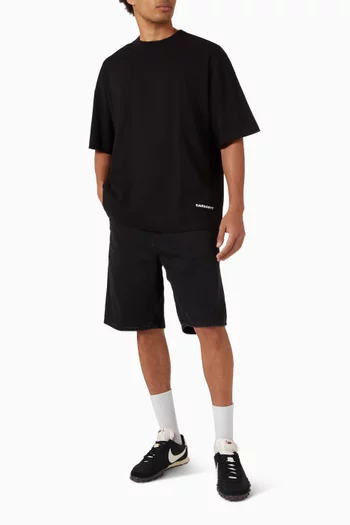 Single Knee Shorts in Denim