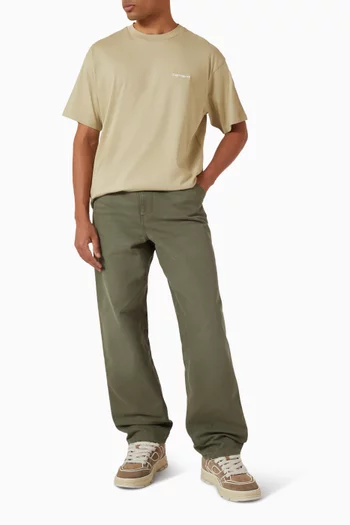 Script Embroidery T-shirt in Cotton