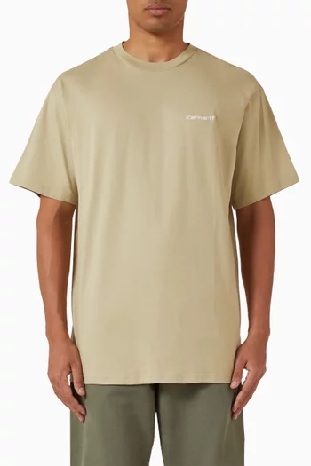 Script Embroidery T-shirt in Cotton