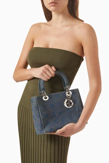 Vintage Medium Lady Dior in Denim