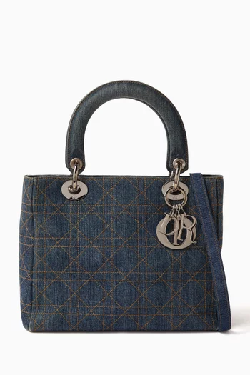 Vintage Medium Lady Dior in Denim