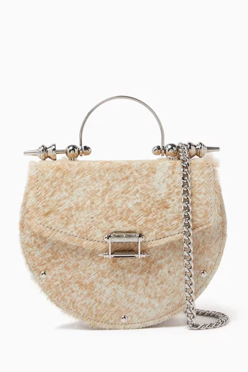 حقيبة أوك بيد علوية محفورة شمواه جلد عجل