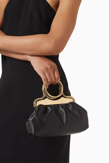 Bangle Clutch in Leather