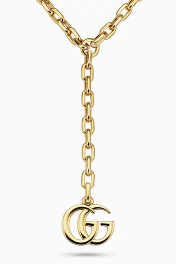 قلادة مارمونت بسلسلة ودلاية على شكل حرفي GG نحاس