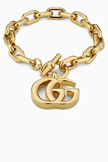 GG Marmont Chain Bracelet in Brass