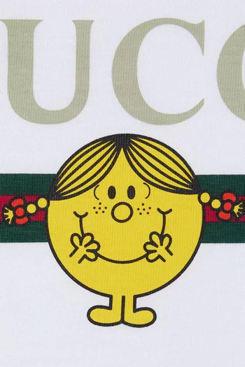 تي شيرت بطبعة شعار الماركة قطن