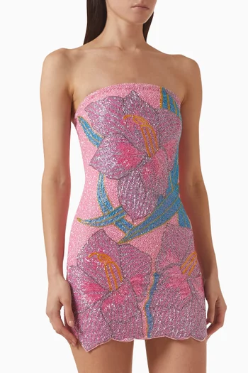 فستان تيفاني قماش شبكي اوسيانوس × بوبي