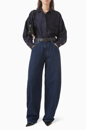 Khris Barrel-leg Jeans in Denim