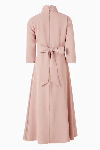 Embellished Collar Flared Dress