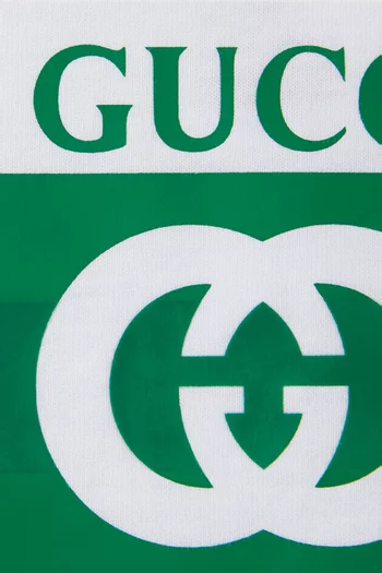 تي شيرت بطبعة شعار الماركة قطن