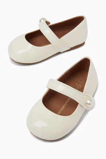 حذاء باليرينا سيليا جلد لامع