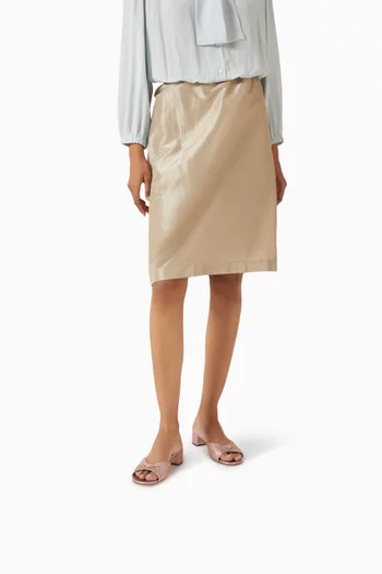 Logo Sandals in Mordoré Nappa Leather