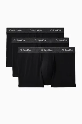 Logo Trunks in Stretch Cotton, Set of 3