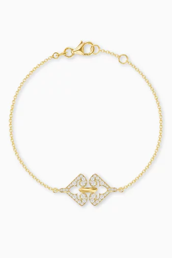 سوار لايس أرابيسك ذهب أصفر عيار 18