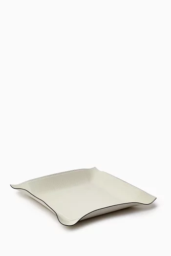 Large Jack Valet Square Tray in Leather