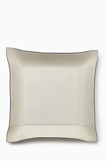 Large Jack Valet Square Tray in Leather