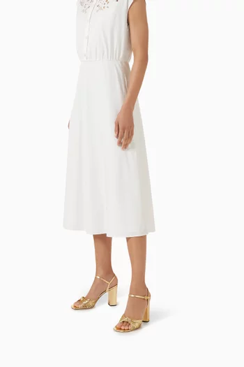 Annet 90 Sandals in Metallic Leather