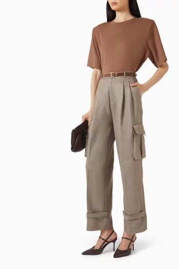 Pleated Cargo Pants