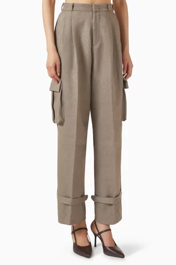 Pleated Cargo Pants