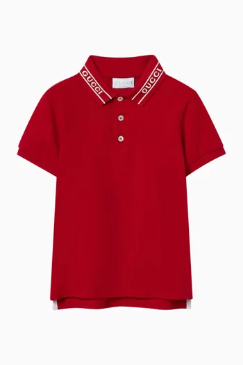 تي شيرت بولو بشعار الماركة قطن