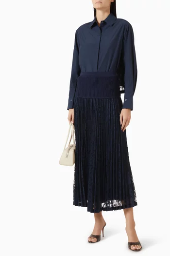 Kacey Pleated-lace Shirt