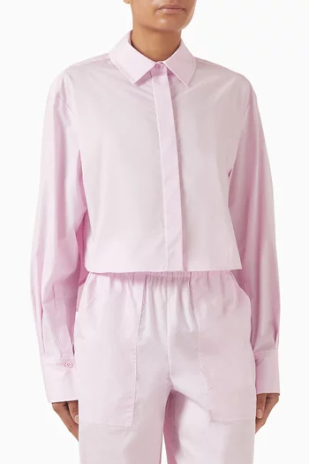 Renata Crop Shirt in Cotton Blend