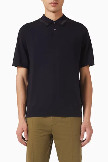 Knitted Polo Shirt in Merino Wool