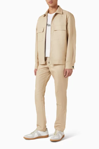 Tapered Fit Pants in Cotton & Linen