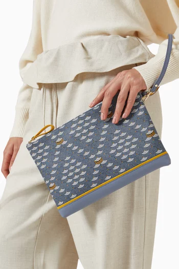Pochette Zip 29 Pouch Bag in Bistrot Canvas
