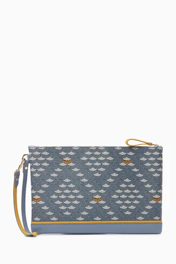 Pochette Zip 29 Pouch Bag in Bistrot Canvas
