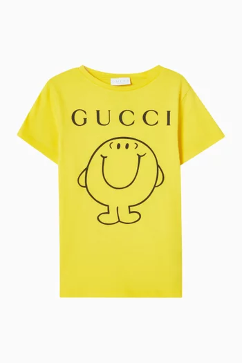 تي شيرت مستر هابي بشعار الماركة 