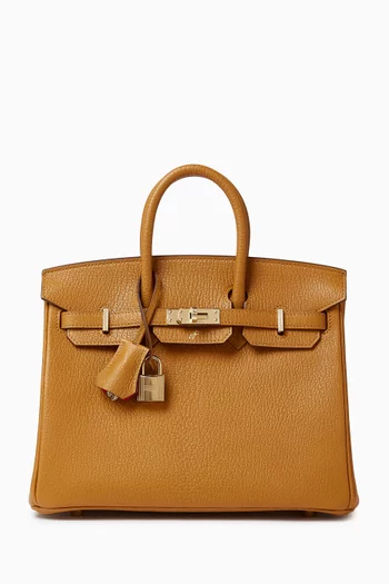 حقيبة بيركين 25 بختم حدوة الحصان جلد شيفر غير مستعملة